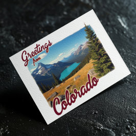 ヴィンテージコロラドウィズシーニックマウンテンラック ポストカード