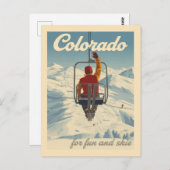 ヴィンテージコロラドスキー旅行 ポストカード (正面/裏面)