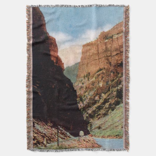 ヴィンテージコロラドトレインセカンドトンネルスローブランケット スローブランケット (正面縦)