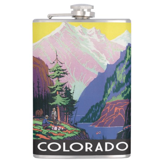 ヴィンテージコロラドマウンテンシーン フラスク (正面)