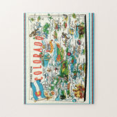 ヴィンテージコロラドマップポストカードジグソーパズル ジグソーパズル (縦)