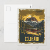 ヴィンテージコロラドロッキーズロッキーマウンテンズトレイン ポストカード (正面/裏面)