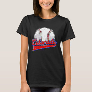 ヴィンテージコロラド・シティスケープ野球選手とFa Tシャツ