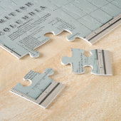 ヴィンテージコロンビアの地図(1901年) ジグソーパズル (側面)