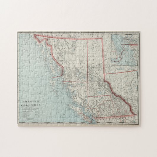 ヴィンテージコロンビアの地図(1901年) ジグソーパズル (横)