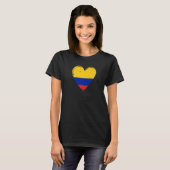 ヴィンテージコロンビア根ハートコロンビア国旗プライド Tシャツ (正面フル)