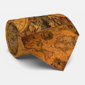 ヴィンテージコロンブス旧世界地図ファッションネクタイ ネクタイ (ロール)