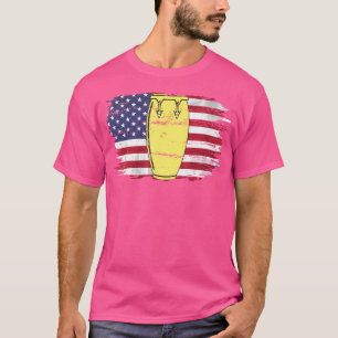 ヴィンテージコンガとアメリカ国旗 – オーケストラ用 Tシャツ