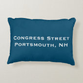 ヴィンテージコングレ通り，ポートマス， NH写真 アクセントクッション (裏面)