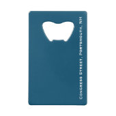 ヴィンテージコングレ通り，ポートマス， NH写真 クレジットカード栓抜き (裏面)