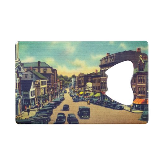 ヴィンテージコングレ通り，ポートマス， NH写真 クレジットカード栓抜き (正面(横))