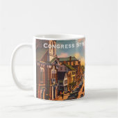 ヴィンテージコングレ通り，ポートマス， NH写真 コーヒーマグカップ (左)