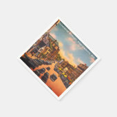 ヴィンテージコングレ通り，ポートマス， NH写真 スタンダードカクテルナプキン (角)