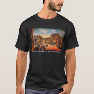 ヴィンテージコングレ通り,ポートマス, NH写真 Tシャツ