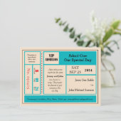 ヴィンテージコンサートチケット結婚式招待状 招待状 (スタンド正面)