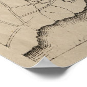 ヴィンテージコンスタンチノープルの地図（1859年） ポスター (角)