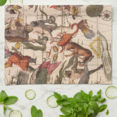 ヴィンテージコンステレーションスターマップバイバックアとブローン キッチンタオル (折り畳み)