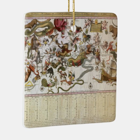 ヴィンテージコンステレーションスターマップバイバックアとブローン セラミックオーナメント (右)