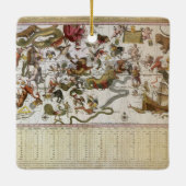 ヴィンテージコンステレーションスターマップバイバックアとブローン セラミックオーナメント (裏面)