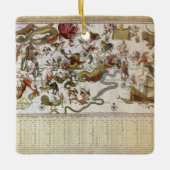 ヴィンテージコンステレーションスターマップバイバックアとブローン セラミックオーナメント (正面)