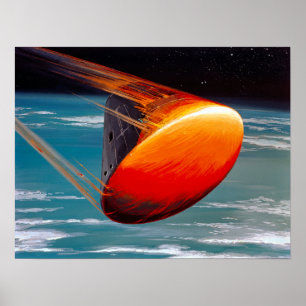 ヴィンテージコンセプトApollo 8コマンドモジュール再入場 ポスター