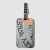 ヴィンテージコンチシェル鍵ウエストラゲッジタグ ラゲッジタグ (正面縦)