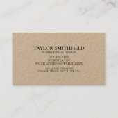 ヴィンテージコンテンポラリークラフト名刺 名刺 (裏面)