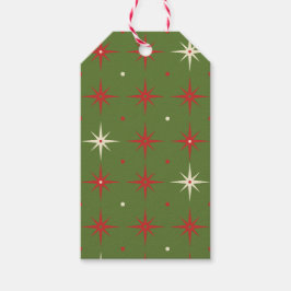 ヴィンテージコンテンポラリーグリーンクリスマスクリーンバック ギフトタグ