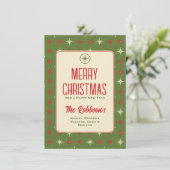 ヴィンテージコンテンポラリーグリーンクリスマススター&ボール シーズンカード (スタンド正面)