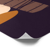 ヴィンテージコンテンポラリーシームレスパターン ポスター (角)