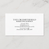 ヴィンテージコンテンポラリーブラック名刺 名刺 (裏面)