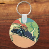 ヴィンテージコンバーチブルカーロードトリップ キーホルダー (正面)