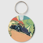 ヴィンテージコンバーチブルカーロードトリップ キーホルダー (裏面)