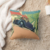 ヴィンテージコンバーチブルカーロードトリップ クッション (ブランケット)