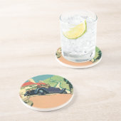 ヴィンテージコンバーチブルカーロードトリップ コースター (側面)