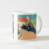 ヴィンテージコンバーチブルカーロードトリップ ジャンボコーヒーマグカップ (正面右)