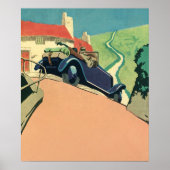 ヴィンテージコンバーチブルカーロードトリップ ポスター (正面)