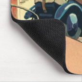 ヴィンテージコンバーチブルカーロードトリップ マウスパッド (コーナー)