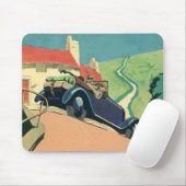 ヴィンテージコンバーチブルカーロードトリップ マウスパッド (マウス)