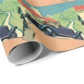 ヴィンテージコンバーチブルカーロードトリップ ラッピングペーパー (ロールコーナー)