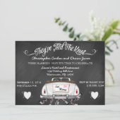 ヴィンテージコンバーチブルチョークボードポスト結婚式招待状 招待状 (スタンド正面)