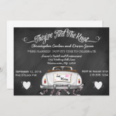 ヴィンテージコンバーチブルボード後結婚式の招待 招待状 (正面/裏面)