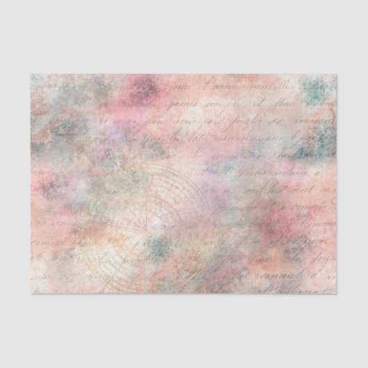 ヴィンテージコンパスエフェメラデクページティッシュペーパー 薄葉紙 (正面)