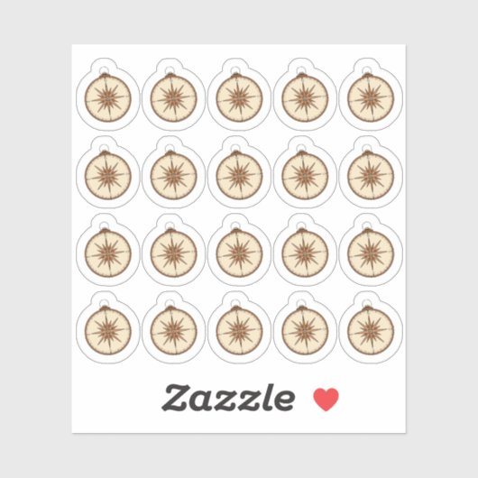 ヴィンテージコンパスキャンピングハイキングロケーションプランナー シール (シート)