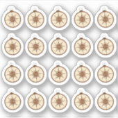 ヴィンテージコンパスキャンピングハイキングロケーションプランナー シール (正面)