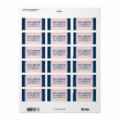 ヴィンテージコンパスネイビーピンク結婚グレイの住所 ラベル (フルシート)