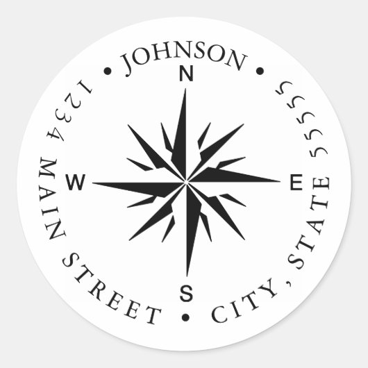 ヴィンテージコンパスバラエクスプローラ戻りラベルシール ラウンドシール (正面)