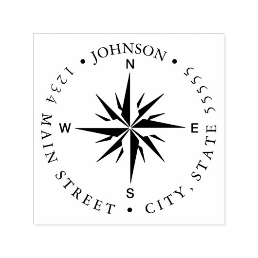 ヴィンテージコンパスバラエクスプローラ戻り値ラベル セルフインキングスタンプ (デザイン)