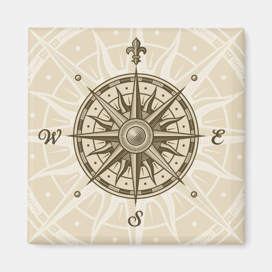 ヴィンテージコンパスバラ マグネット (正面)