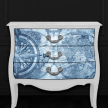 ヴィンテージコンパス |青グランジ海航海の図